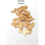 Mbb E-Ticaret Oya Abiye Bileklik Kolye Pleksi Metalik Plastik Pul Altın Renk 8 Gram 50 Adet - Bnc484