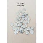 Mbb E-Ticaret Oya Abiye Bileklik Kolye Pleksi Metalik Plastik Pul Gümüş Renk 24 Gram 120 Adet - Bnc584