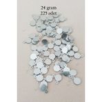Mbb E-Ticaret Oya Abiye Bileklik Kolye Pleksi Metalik Plastik Pul Gümüş Renk 24 Gram 225 Adet - Bnc580