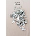 Mbb E-Ticaret Oya Abiye Bileklik Kolye Pleksi Metalik Plastik Pul Gümüş Renk 24 Gram 270 Adet - Bnc563