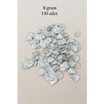 Mbb E-Ticaret Oya Abiye Bileklik Kolye Pleksi Metalik Plastik Pul Gümüş Renk 8 Gram 130 Adet - Bnc507