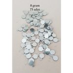 Mbb E-Ticaret Oya Abiye Bileklik Kolye Pleksi Metalik Plastik Pul Gümüş Renk 8 Gram 75 Adet - Bnc520