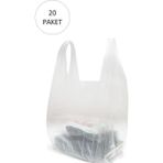 Mbb E-Ticaret Şeffaf Atlet Poşet Büyük Boy 30X56 cm 20 Paket Takriben 3.000 Adet
