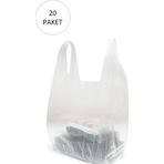 Mbb E-Ticaret Şeffaf Atlet Poşet Orta Boy 28X50 cm 20 Paket Takriben 4.000 Adet