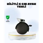 Mbb E-Ticaret Sessiz Dönen Kilitli Mobilya Tekerleği 4 cm