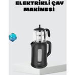 Mbb E-Ticaret Sinbo Elektrikli Çay Makinesi 1.7 L Su Isıtıcı ve Cam Demlikli Güvenli Kullanım