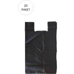 Mbb E-Ticaret Siyah Hışır Atlet Poşet Mini Boy 22X31 cm 20 Paket Takriben 10.000 Adet