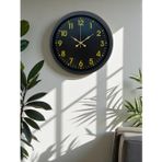 Mbb E-Ticaret Siyah Standart 40 Cm Metal Dekoratif Duvar Saati