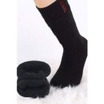 Mbb E-Ticaret Siyah Termal Kalın Kışlık Havlu Çorap Erkek Kadın Unisex Pamuk