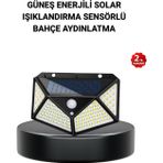 Mbb E-Ticaret Solar Bahçe Lambası 100 LED Hareket Sensörlü Güneş Enerjili Aydınlatma