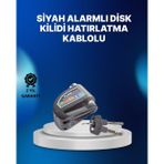 Mbb E-Ticaret Suya Dayanıklı 110dB Alarmlı Çelik Disk Kilidi