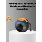 Mbb E-Ticaret Taşınabilir Bluetooth Hoparlör – Rgb Işıklı, Güçlü Bas ve 8 Saat Pil Ömrü