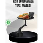 Mbb E-Ticaret Universal Araç İçi Bardaklık Tepsisi 9 İnç Yemek Alanı ve Telefon Standlı