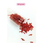 Mbb E-Ticaret Uzun Boru Kesme Boncuk Çap 2mm Uzunluk 10 mm - 60 Gram - Şeffaf Kırmızı - BNC299