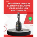 Mbb E-Ticaret Yapay Zeka Destekli Yüz Takip Özellikli 360 Derece Dönen Masaüstü Telefon Sabitleyici - Açık Gri