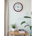Mbb E-Ticaret Zentime 36 Cm Kırmızı Dekoratif Duvar Saati