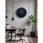 Mbb E-Ticaret Zentime Classic Black Zarif 40 cm Metal Duvar Saati