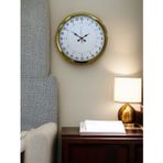 Mbb E-Ticaret Zentime Gold 40 Cm Metal 24 Saat Göstergeli Özel Tasarım Duvar Saati