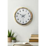 Mbb E-Ticaret Zentime Gold & White Luxury Classic 52 Cm Metal Duvar Saati