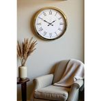 Mbb E-Ticaret Zentime İhtişamlı Gold 52 Cm Metal Roma Rakamlı Lüks Duvar Saati