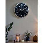 Mbb E-Ticaret Zentime Klasik 40 Cm Krom Şık Metal Duvar Saati