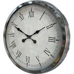 Mbb E-Ticaret Zentime Krom Elegant 60Cm Metal Duvar Saati