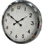 Mbb E-Ticaret Zentime Krom Zarif 60 Cm Metal Duvar Saati