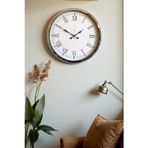 Mbb E-Ticaret Zentime Roma Zarafeti Krom 52 Cm Metal Duvar Saati