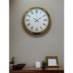 Mbb E-Ticaret Zentime Royal White Gold 40 Cm Metal Duvar Saati