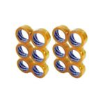 MBB Ticaret 12 Adet Şeffaf Koli Bandı Güçlü Yapışkan Yüzey 40MM 100 Metre