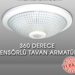 MBelektronik 360 Derece Hareket Sensörlü Çift Duylu Tavan Armatürü