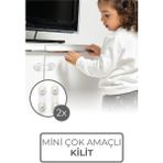 Mbf Plastik 2'li Mini Kilit Bebek Çekmece Kilit Çocuk Kilidi Bebek Çocuk Güvenliği