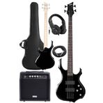 MBG-410BK-20AMP 4 Telli Bas Gitar 20W Amfi Kulaklık Set