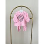 Mbk Garden Kız Bebek Takımı - %100 Pamuk, Kuş Desenli, 0-3 Ay / 3-6 Ay Kız Bebek Kıyafeti - Pembe - 0 - 3 Ay