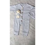 Mbk Garden Peluş Ayıcıklı Bebek Tulumu ve Şapka Seti - 6 - 9 Ay - Füme