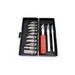 MBL Çok Fonksiyonlu Kauçuk Ahşap İşleme 16 Parça Hobi Bıçak Seti