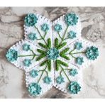 Mbmh Made By May Hand El Örmesi Banyo Lifi Çeyizlik Beyaz Üzeri Pembe Küçük Çiçek Desen 35 Cm Lif - mavi çiçek