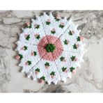 Mbmh Made By May Hand El Örmesi Banyo Lifi Çeyizlik Beyaz Üzeri Pembe Küçük Çiçek Desen 35 Cm Lif - pembe minik çiçek