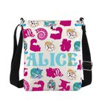 MBMSO Alice Crossbody Çanta Alice İlham Hediyeler Alice Filmleri Hayranları Harikalar Diyarı TV Şovu Masal Hayranları için Hediyeler Seyahat Çantası, Alice Crossbody