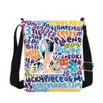 MBMSO Broadway Müzikal Tiyatro Hediyesi Bir Kez Daha Müzikal Crossbody Çanta Komedi Trajedi Maskesi Müzik Hayranları için Hediye, Ouat Crossbody