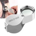 Mbois 30x21 mm Mini Kuyumcu Tip Jevelers Loupe Pırlanta Taşınabilir Lup Büyüteç