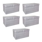 Mbois 40x30x70 cm 5 Adet Mega Plus Boy Çok Amaçlı Düzenleyici Kutu Organizer Cırt Cırtlı Hurç