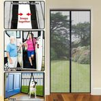 Mbois 90x210 cm Pratik Manyetik Mıknatıslı Siyah Kapı Sinekliği