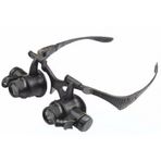 Mbois Gözlük Modeli 10x 15x 20x 25x Lens 2 Led Işıklı Büyüteç