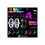 Mbois Kumandalı Rgb 16 Renk 2 Adet Led Drone Bisiklet Araç Çakarlı Lamba 7 Renk Su Geçirmez