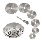 Mbois Metal 6 Parça Mini Matkap Ucu Ahşap Kesme Yuvarlak Çelik Bıçak Disk Testere Seti