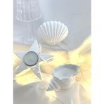 MC Concept Dekoratif Beton İstiridye Biblo Deniz Kabuğu Soya Mum Yıldız Desen Tealight Set Çok Renkli