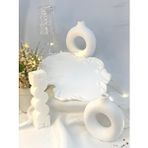 MC Concept Dekoratif Beton Organizer Tabak İkili Vazo İda Soya Mum Set Çok Renkli