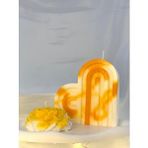 MC Concept Dekoratif Beton Organizer Tabak Şakayık Büyük Gökkuşağı Desen Soya Mum Set Çok Renkli