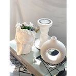 MC Concept Dekoratif Çiçekçi Kız Saksı Vazo Beton Sütun Şamdan Set Çok Renkli